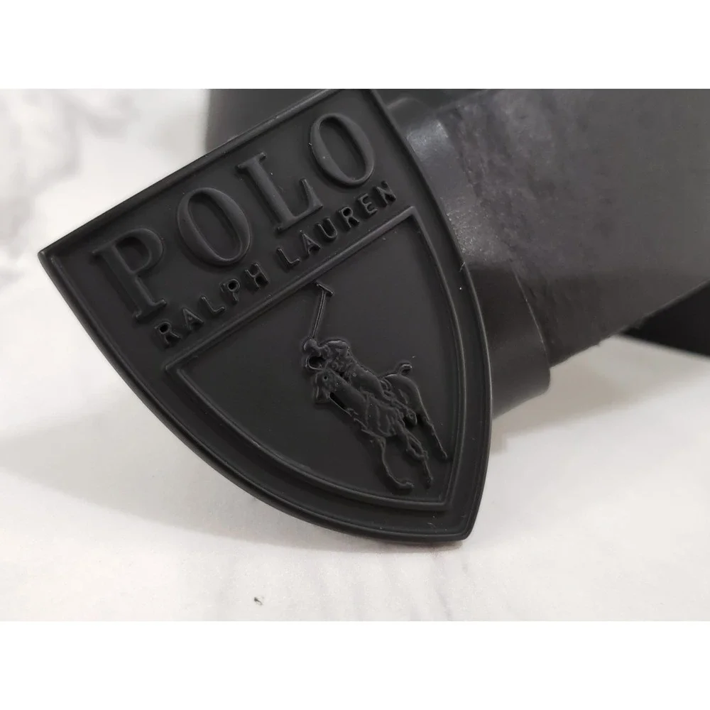 RARE Polo Ralph Lauren Shield Horse Buckle Leather Belt Size 42 Prep Academic‎